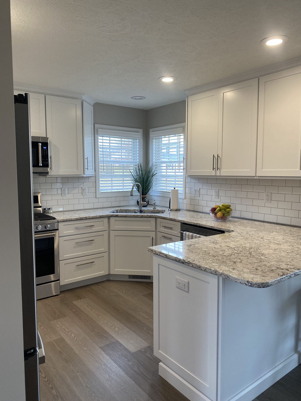 White Kitchen & Stairwell